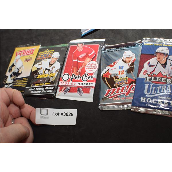 2008-09   SEALED HOCKEY CARDS PACKS X 5