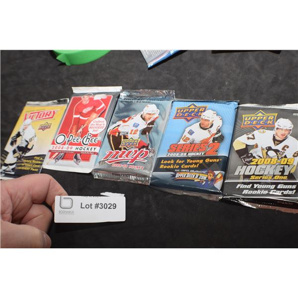 2008-09   SEALED HOCKEY CARDS PACKS X 5