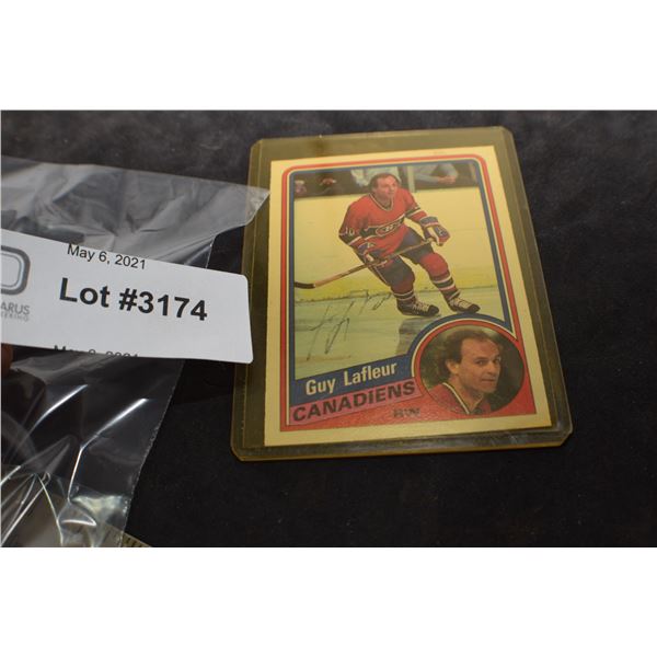 GUY LAFLEUR SIGNED HOCKEY CARD