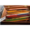 Image 1 : PINE BOX OF NOS VINTAGE PENCILS MASSEY HARRIS , 1937 CORONATION ETC