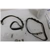 Image 3 : Vintage Made in USA 6-6 Lock & Key 2 Leather Straps and Golf Club Earrings
