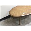Image 2 : Wooden Oval Coffee Table 48" long 24" wide 15" tall