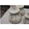 Image 2 : Set of 4 Glass Canister Set Ceramic