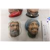 Image 2 : Chalkware Heads (4 pieces)