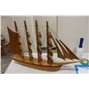 Image 1 : Wooden Ship 29" Long Fine Detailed