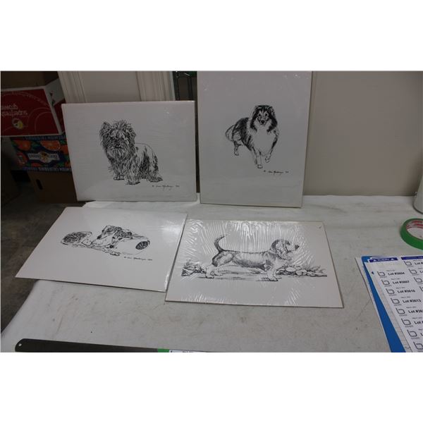 Dog Prints Sketch Pictures