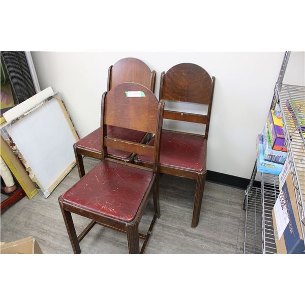 (3X THE MONEY) Vintage Wooden Chairs