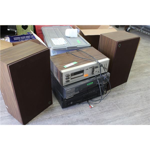 Speakers With The Players Disk Player VCR