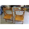 Image 1 : (2X THE MONEY) Folding Wooden Chairs