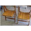Image 3 : (2X THE MONEY) Folding Wooden Chairs