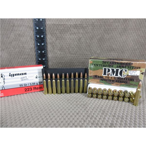 223 Remington Mixed Ammo - 2 Boxes of 20
