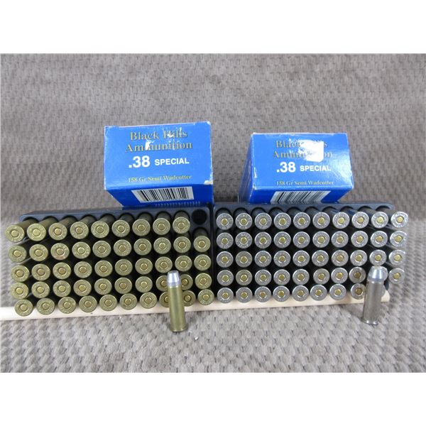 38 Special, 158 gr, SW, Black Hills - 2 Boxes of 50