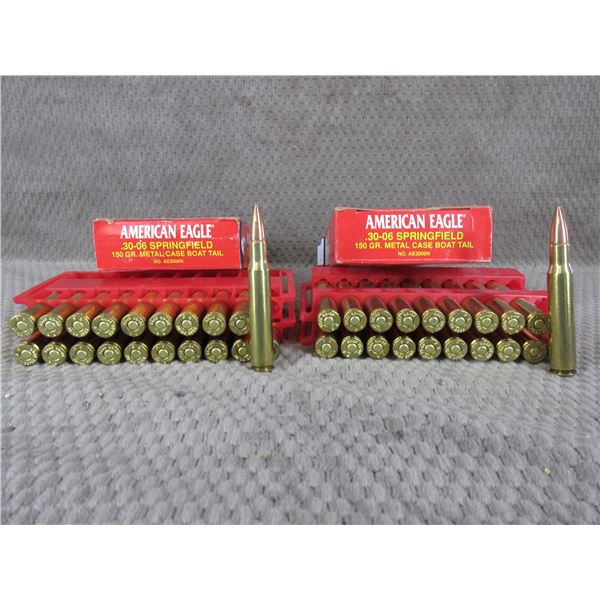 30-06, 150 gr, FMJ/BT, American Eagle - 2 Boxes of 20