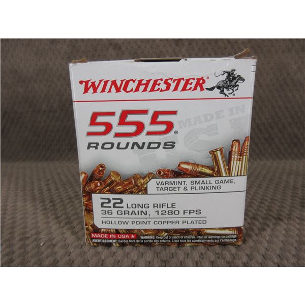 22 Long Rifle, 36 gr, HP Winchester - Box of 555