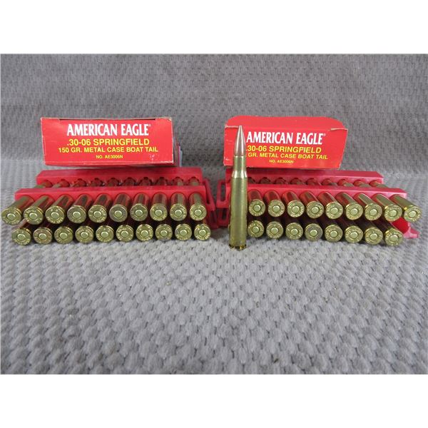 30-06, 150 gr, FMJ/BT, American Eagle - 2 Boxes of 20