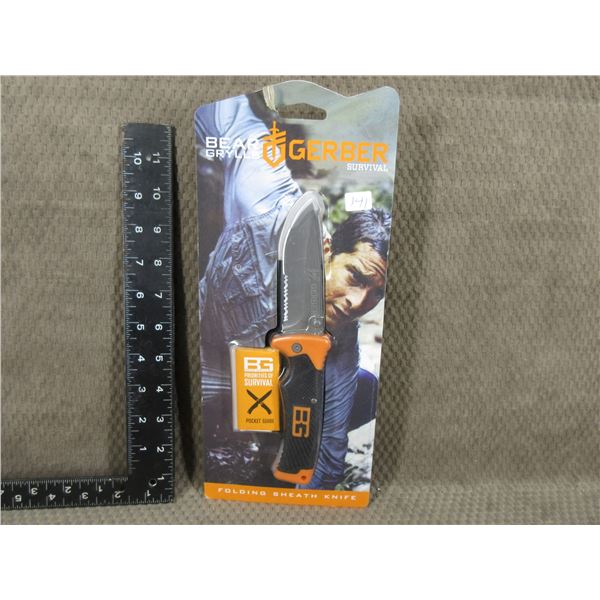Gerber Survival Folding knive with Sheath - New Old Stock