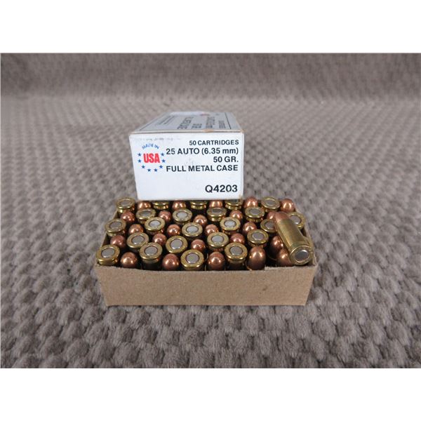 25 Auto, 50 gr, FMC, USA - Box of 50