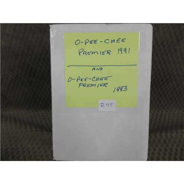 Box of O-Pee-Chee Premier 1991 and 1993