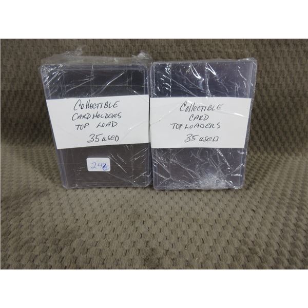 Collectible Card Holders Top Loaders 70 Cards Used