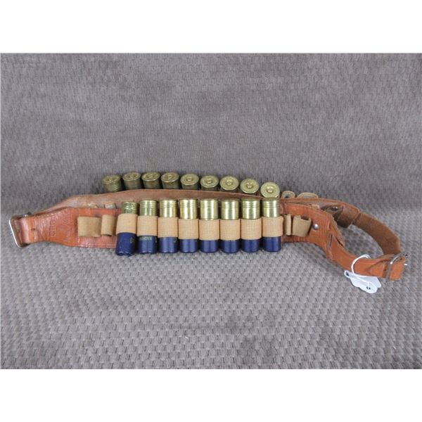 Shotgun Cartridge Belt with 17 Rounds of 12 Gauge