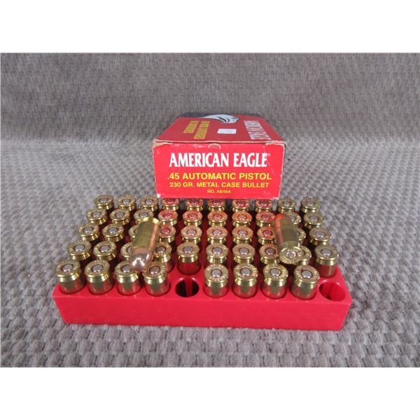 45 Auto, 230 gr, MC, American Eagle - Box of 50
