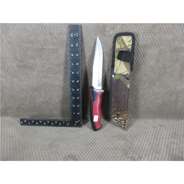 Fixed Blade Knife with Sheath - Used Sheath Repaired