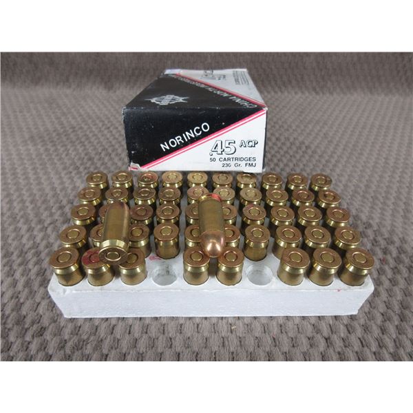 45 ACP 230 gr, FMJ, Norinco - Box of 50
