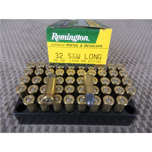 32 S&W 98 gr, Lead RN. Remintgon - Box of 50
