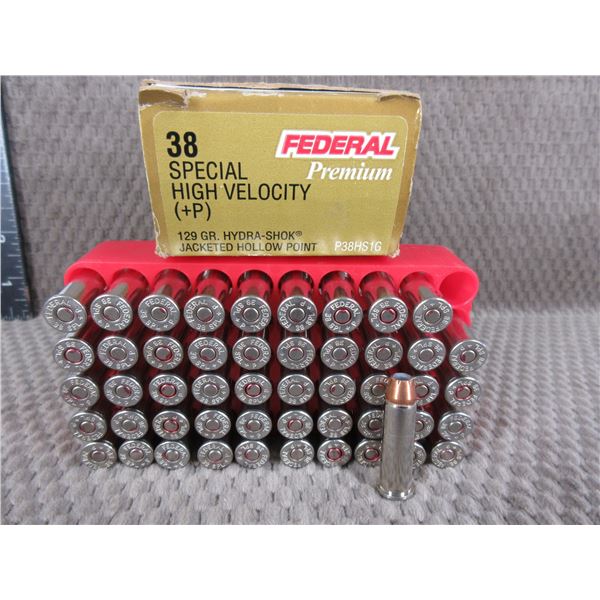 38 Special, 129 gr, JHP, Federal - Box of 50