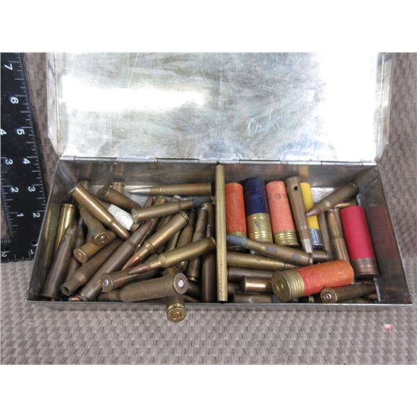 Metal Box of Misc. Ammunition 71 Cartridges