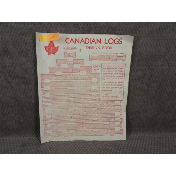 Canadian Logs Design Book - Instructions for Toy Logs