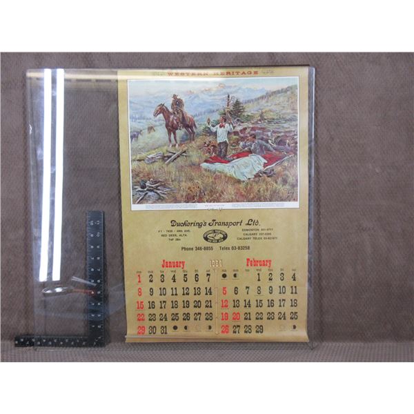 Duckerings Transport 1984 Western Heritage Calender