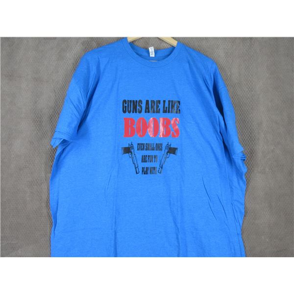 NEW - T-Shirt in 3XL - Guns Are Like Boobs