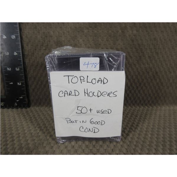 Collectible Card Holders Top Loaders 50 Cards Used