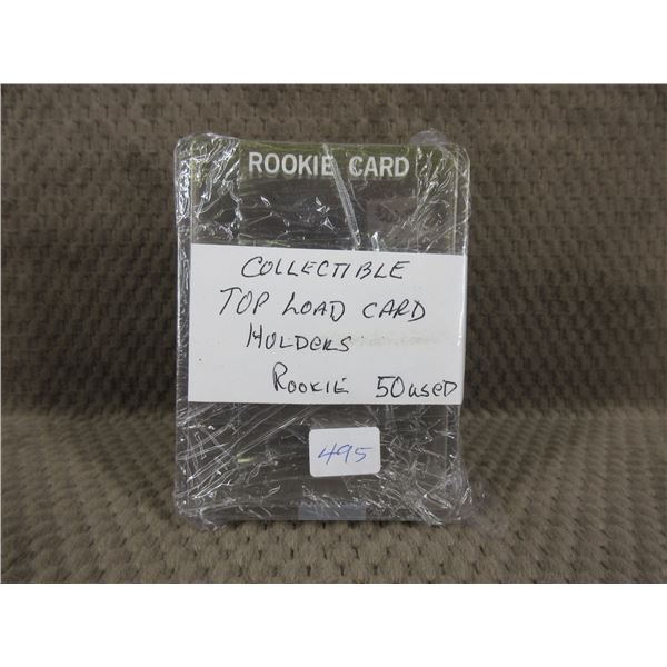 Collectible Card Holders Top Loaders 50 Cards Used