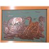 Image 2 : 2 Copper Pressed Wall Art of Horses