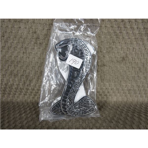 Set of 2 Plastic Cobra Stick-on Emblems