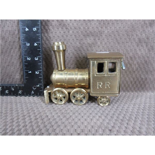 Brass Train Engine Music Box - Music Plays