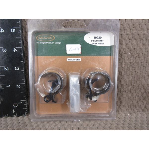 Weaver Pivot Mount Rings 1" Black