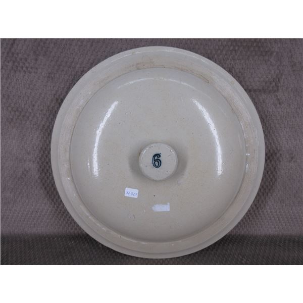 #6 Crock Lid - No Cracks Nice Shape