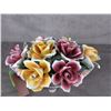 Image 2 : Capodimonte Hand Painted Italian Porcelain Flower Basket