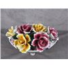 Image 4 : Capodimonte Hand Painted Italian Porcelain Flower Basket