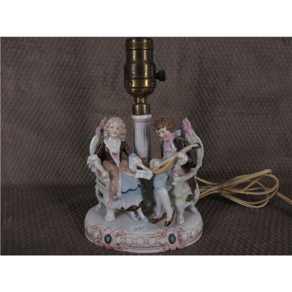 Man & Woman Lamp - Has Repair on Pillar