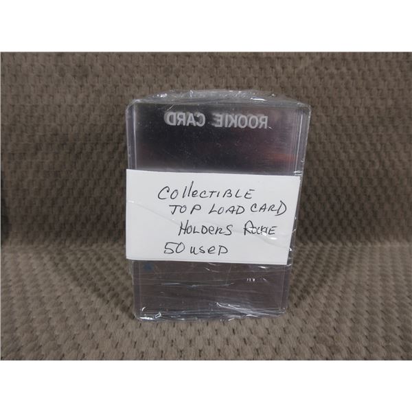 50 Top Load Card Holders Hockey Rookie -Used