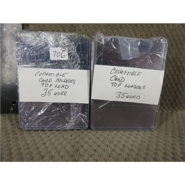 70 Top Load Card Holders - 2 packages of 35 -Used