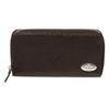 Image 1 : Fendi Dark Brown Salleria Leather Zip Around Wallet