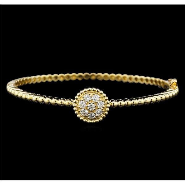 0.65 ctw Diamond Bangle Bracelet - 14KT Yellow Gold