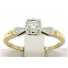 Image 3 : 14k Yellow & White Gold 0.14 ctw VS F Diamond Solitaire Engagement Ring