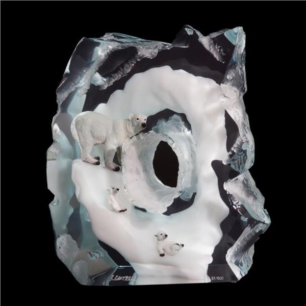 Kitty Cantrell, "Polar Play" Limited Edition Mixed Media Lucite Sculpture with C