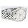 Image 4 : Rolex Mens Stainless Steel 36MM Silver Index Fluted Bezel Datejust Wristwatch